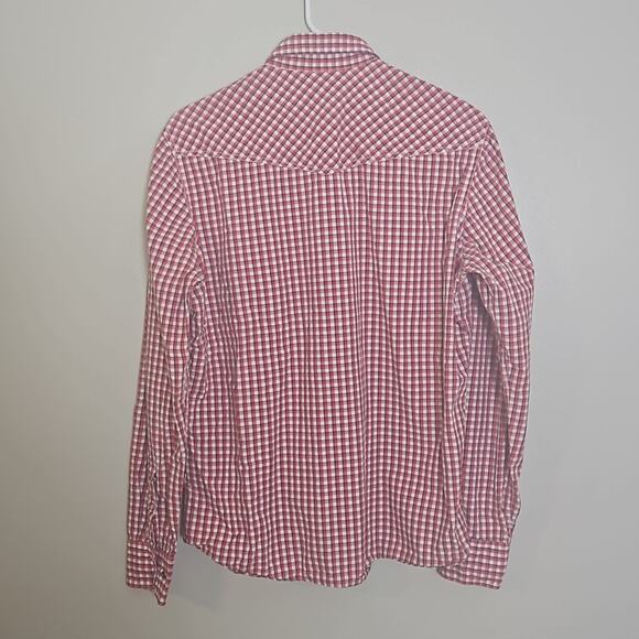 H&M L.O.G.G Fitted Collar Button Down Plaid Shirt Sz Medium - Picture 7 of 11